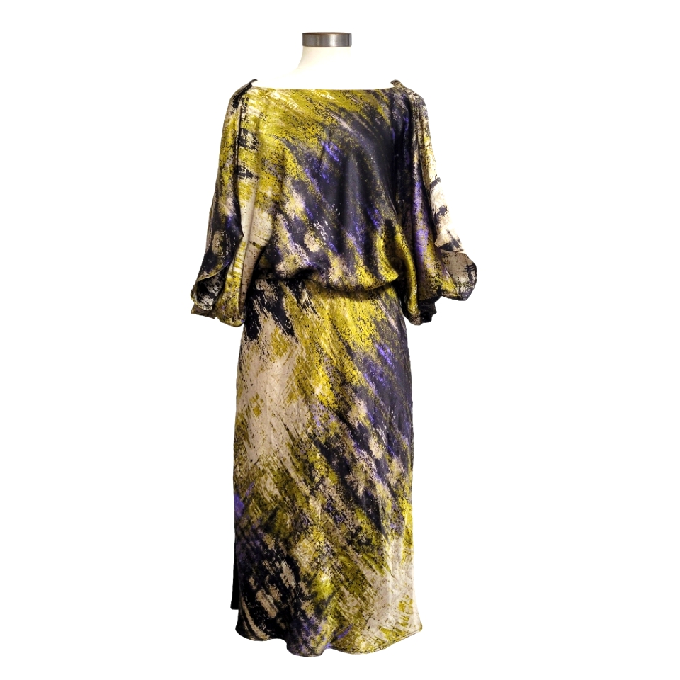 Josie Natori Silk Caftan Dress Size M